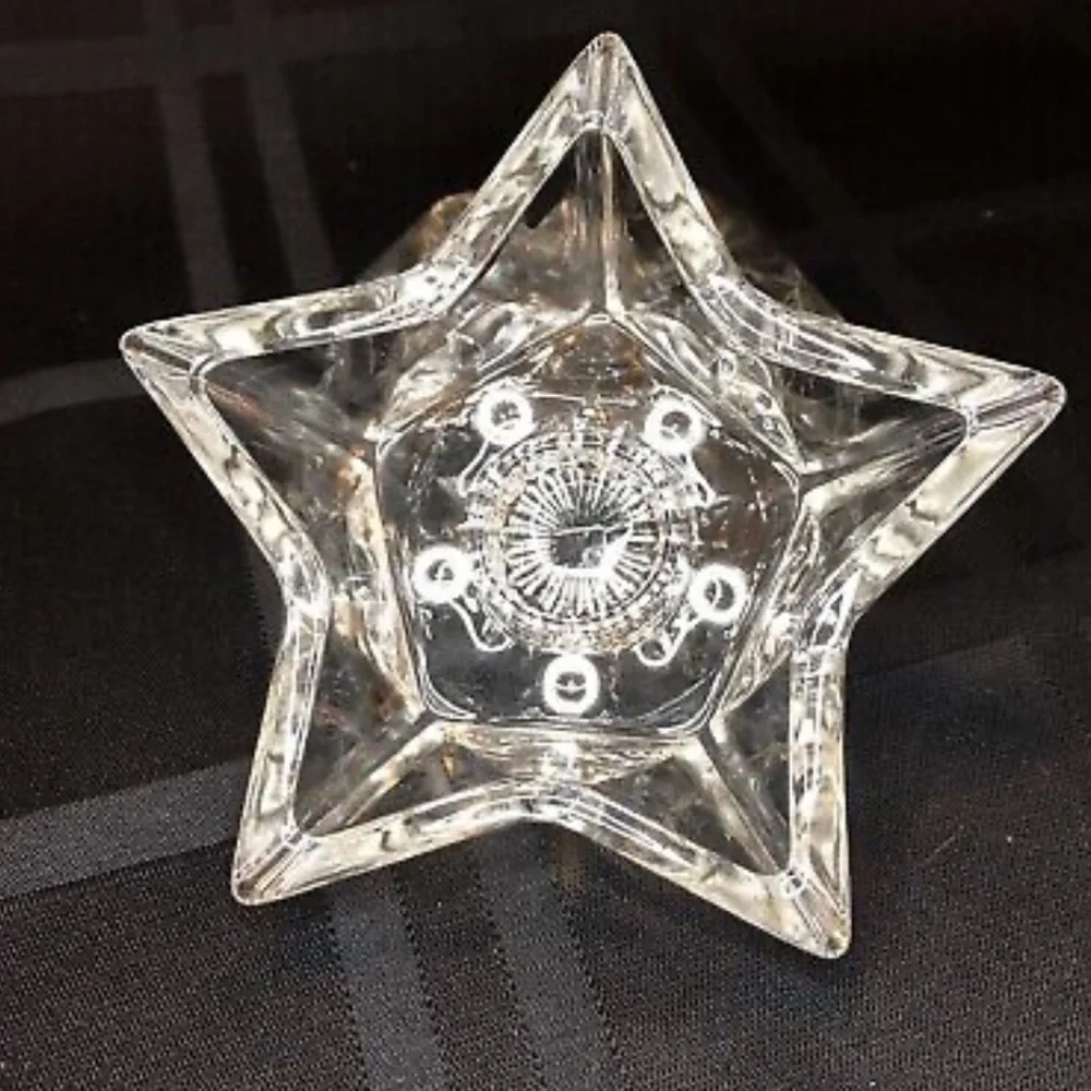 Glass Star Shaped Candle Holders